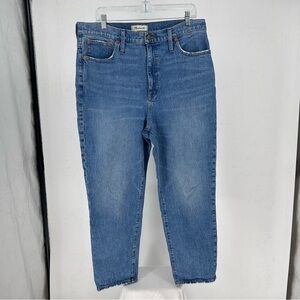 Madewell Classic Straight Jeans Blue Denim Women's Size 32 High Rise
